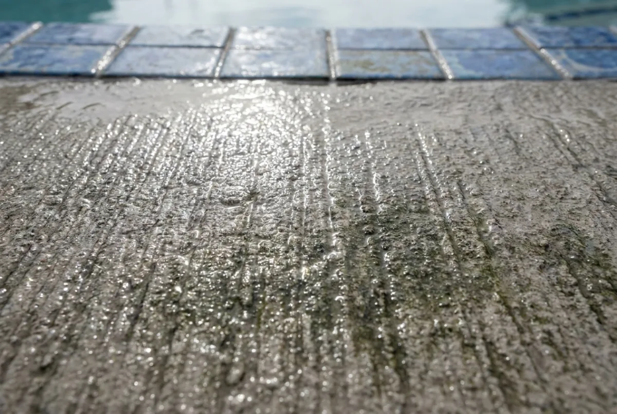 Illustrative image: Wet pool deck surface texture